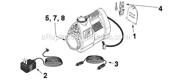 Part Location Diagram of SJ007100AV Campbell Hausfeld Cord-120 Volt Ac Charge